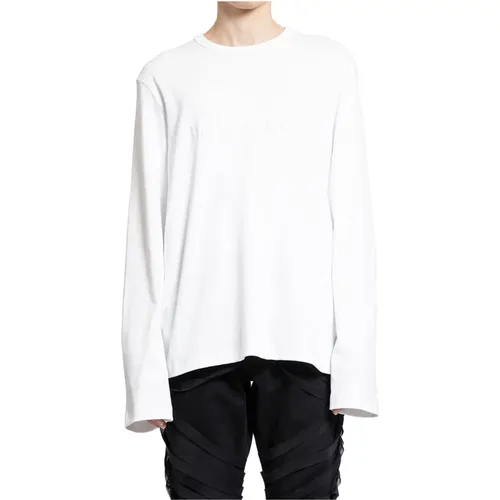 Embroidered Logo Oversized T-Shirt , male, Sizes: XL, L, M, 2XL - Helmut Lang - Modalova