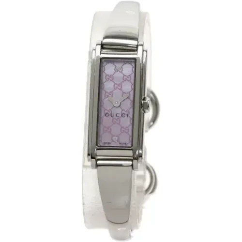 Pre-owned Lilla stainless steel Gucci Watch , female, Sizes: ONE SIZE - Gucci Vintage - Modalova