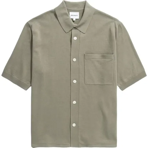 Rollo Linen Short Sleeve Shirt , male, Sizes: L, M - Norse Projects - Modalova