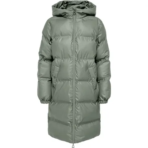 Regen Puffer Mantel mit Kapuze , Herren, Größe: XS - Only - Modalova