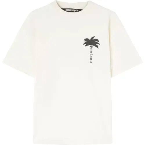 T-shirt with Front Print , male, Sizes: L, M, XL, S - Palm Angels - Modalova