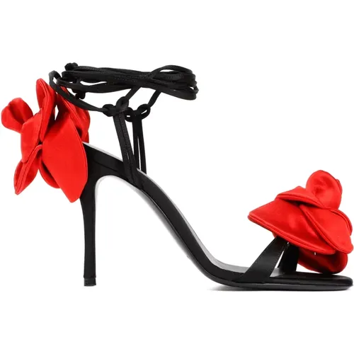 Rose Satin High Heel Sandals , female, Sizes: 4 UK - Magda Butrym - Modalova