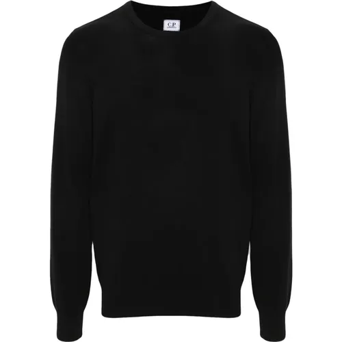 Cotton Crepe Sweater with Lens , male, Sizes: 2XL, 4XL, 3XL - C.P. Company - Modalova