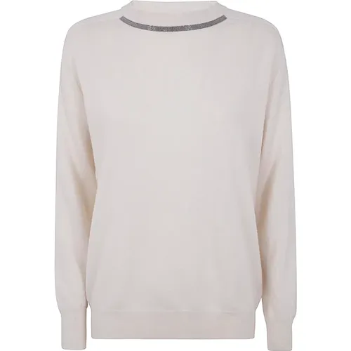 Butter Rundhals Pullover - BRUNELLO CUCINELLI - Modalova