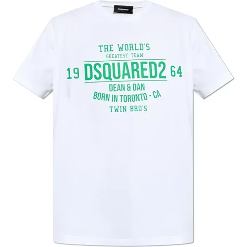 Printed T-shirt , male, Sizes: S, XL, M, L, 3XL, 2XL - Dsquared2 - Modalova