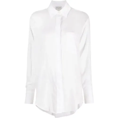 Cotton silk oversize shirt , female, Sizes: XL - Forte Forte - Modalova