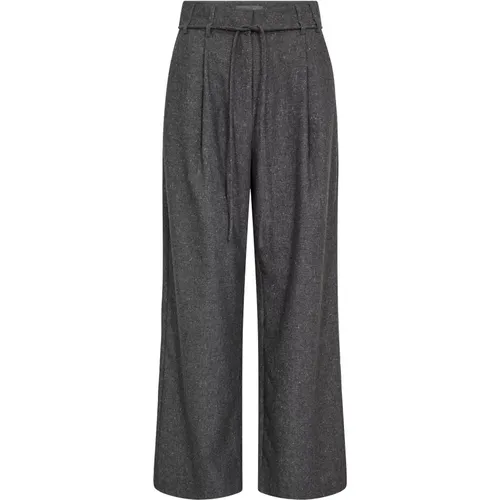 Dark Grey Zenia Wide Leg Pants , female, Sizes: XL, 2XS, S, M, L, 2XL - MOS MOSH - Modalova