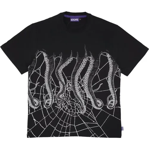 Schwarzes Web Tee Streetwear Kollektion - Octopus - Modalova