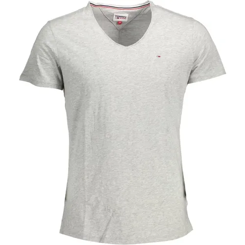 Graues Herren T-Shirt Stilvoller Komfort , Herren, Größe: 2XL - Tommy Hilfiger - Modalova