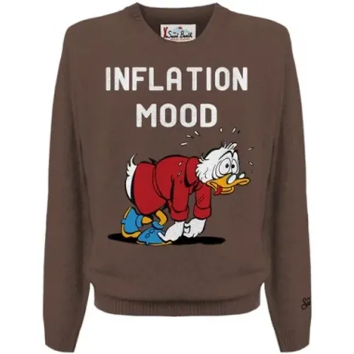 Inflation Mood Sweater 00272C Heron - Saint Barth -Color: Multicolor , male, Sizes: XL - MC2 Saint Barth - Modalova