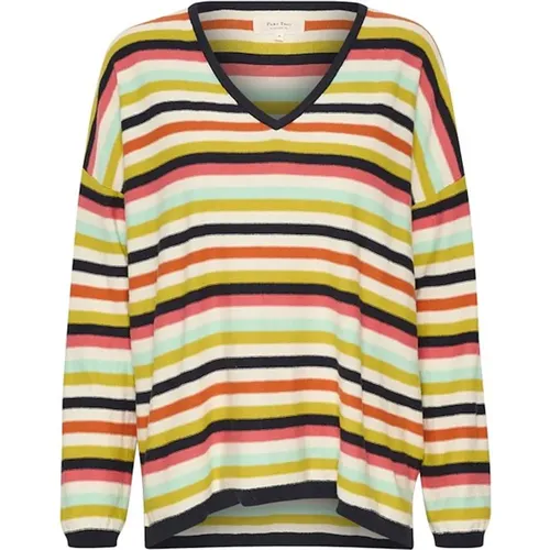 Multi Stripe Knit Sweater , female, Sizes: M, 2XL, 3XL - Part Two - Modalova