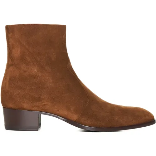 Braune Wyatt Stiefeletten - Saint Laurent - Modalova