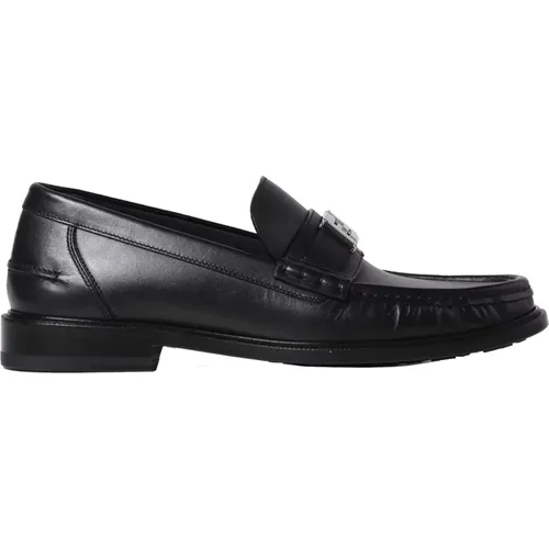 Leather Loafers Round Toe Slip On , male, Sizes: 5 UK, 6 UK - Fendi - Modalova