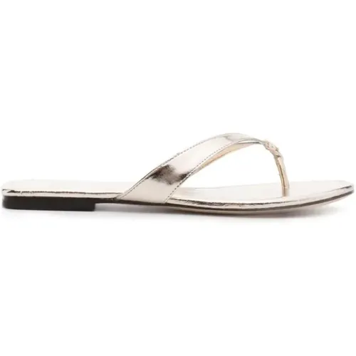 Metallic Leather Thong Sandals , female, Sizes: 4 UK, 6 UK, 7 UK, 5 UK - TORY BURCH - Modalova
