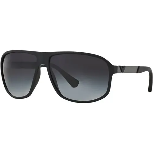 Rubber Sunglasses with Gradient Gray , male, Sizes: 64 MM - Emporio Armani - Modalova