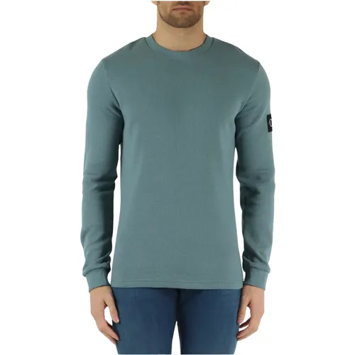 Long Sleeve Cotton T-shirt , male, Sizes: L, XL, 2XL - Calvin Klein Jeans - Modalova
