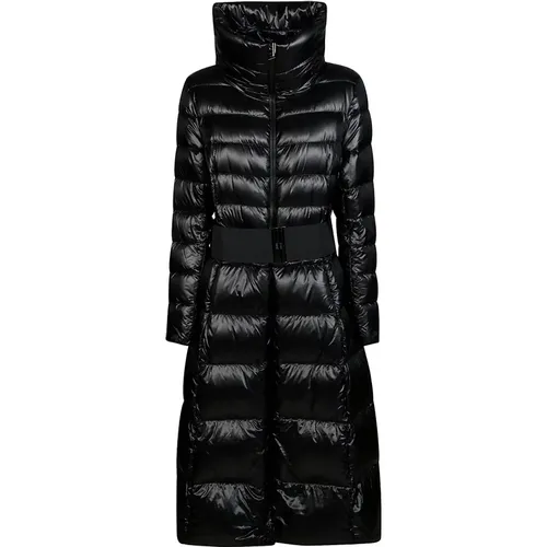 Long Belted Puffer Jacket , female, Sizes: L, S - Herno - Modalova