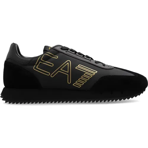 Sportschuhe mit Logo , Herren, Größe: 42 EU - Emporio Armani EA7 - Modalova