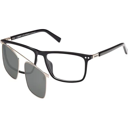 Rectangular Polarized Clip-On Glasses , male, Sizes: 55 MM - Timberland - Modalova