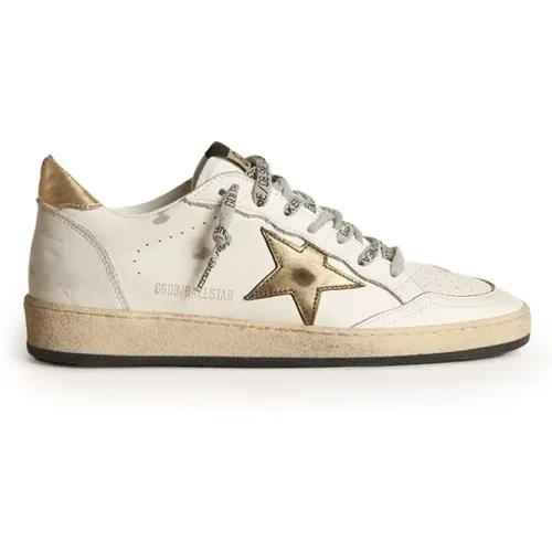 Weiße Sneaker mit goldenem Sternenabsatz , Damen, Größe: 37 EU - Golden Goose - Modalova