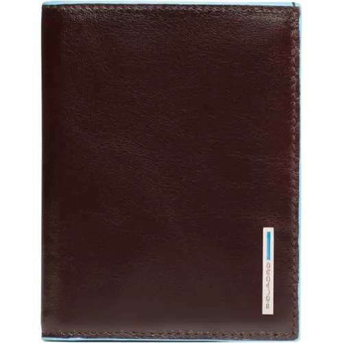 Vertical Leather Wallet Dark , male, Sizes: ONE SIZE - Piquadro - Modalova