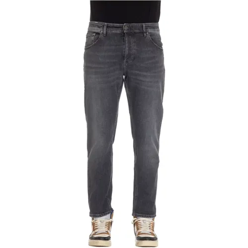 Graue Denim Carrot Fit Jeans , Herren, Größe: W36 - PT Torino - Modalova