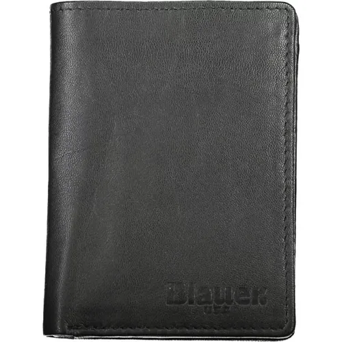 Elegant Leather Wallet with Two Compartments , male, Sizes: ONE SIZE - Blauer - Modalova