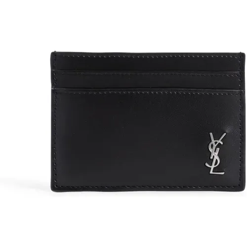 Nero Cardholder , unisex, Sizes: ONE SIZE - Saint Laurent - Modalova