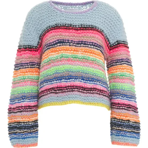 Gestreifter Mohair-Strickpullover - DAWN x DARE - Modalova