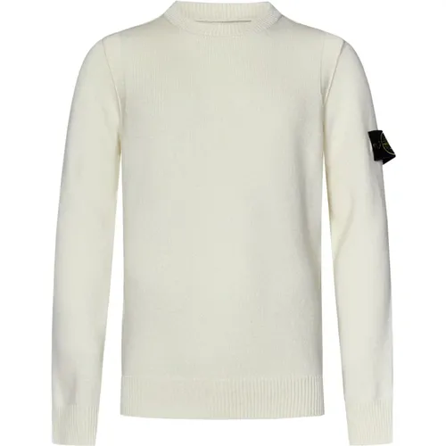 Ribbed Sweater with Badge , male, Sizes: XL, L, M, S - Stone Island - Modalova