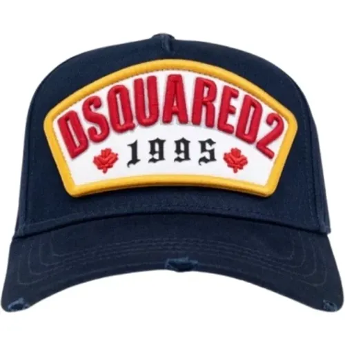 Navy Baseball Cap , male, Sizes: ONE SIZE - Dsquared2 - Modalova