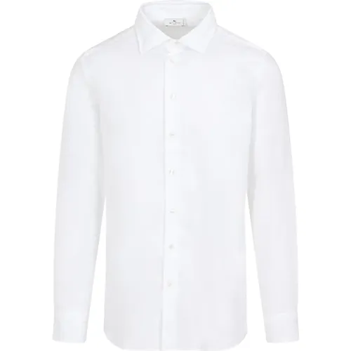 Weißes Baumwollhemd mit Wellenmuster , Herren, Größe: 2XL - ETRO - Modalova