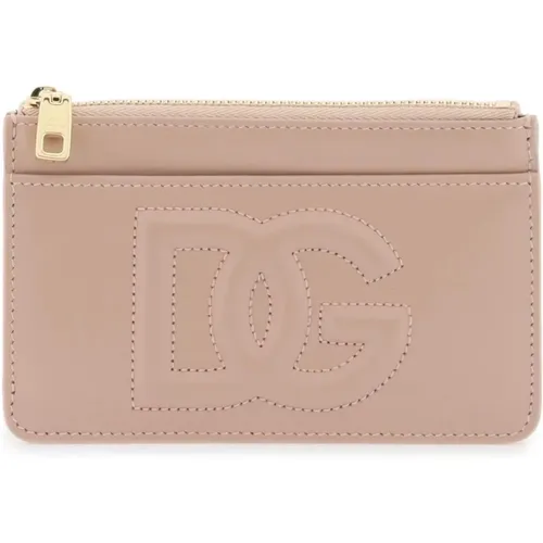 DG Logo Leather Cardholder , female, Sizes: ONE SIZE - Dolce & Gabbana - Modalova