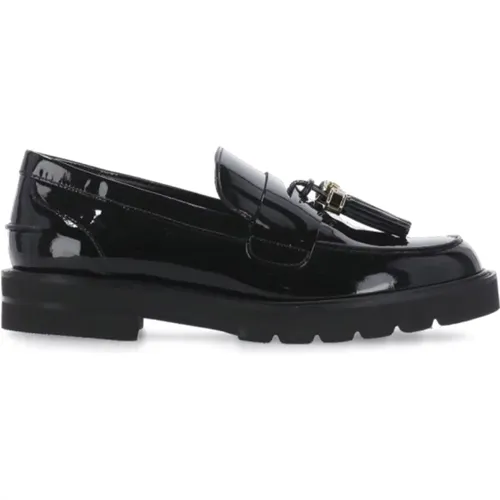 Schwarze Lederloafer mit Quastendetail , Damen, Größe: 35 1/2 EU - Stuart Weitzman - Modalova