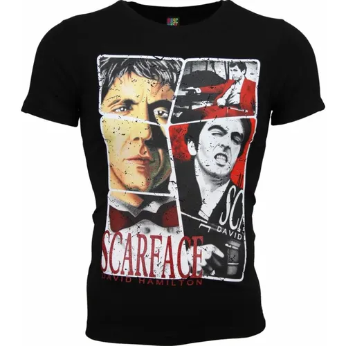 Scarface Frame Print - Herren T-Shirt - 2008Z , Herren, Größe: L - Local Fanatic - Modalova