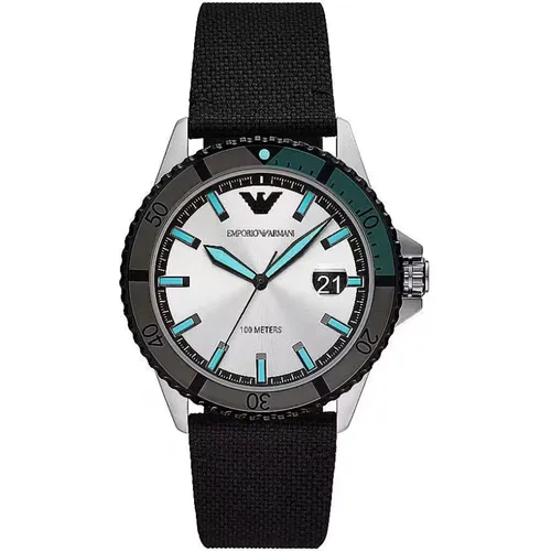 Elegant Diver Collection Mens Watch , male, Sizes: ONE SIZE - Emporio Armani - Modalova