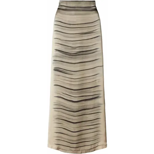 Tie-Dye Skirt Grey Combo Isold , female, Sizes: M, S, L, XL - Rabens Saloner - Modalova
