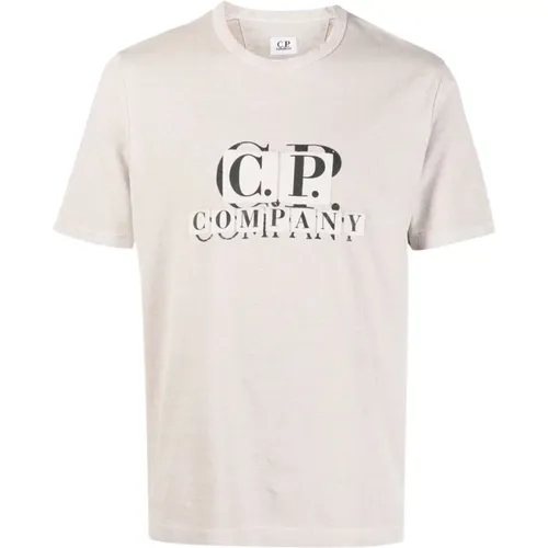 Logo Patch Print T-Shirt - C.P. Company - Modalova