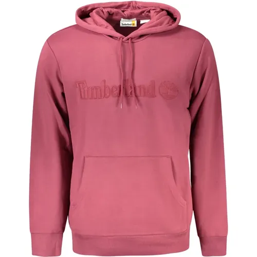 Lila Kapuzenpullover mit Stickerei , Herren, Größe: M - Timberland - Modalova