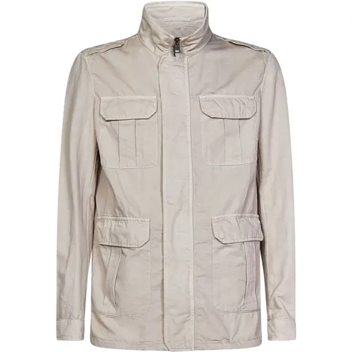 Linen Cotton Field Jacket Ss23 , male, Sizes: 2XL, 3XL - Herno - Modalova