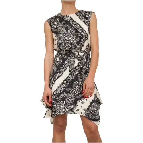 Short Printed Dress with Scarf Pattern , female, Sizes: M, L, XS, S - Liu Jo - Modalova