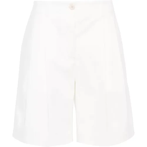 Relaxed Twill Shorts , female, Sizes: XS - TotêMe - Modalova