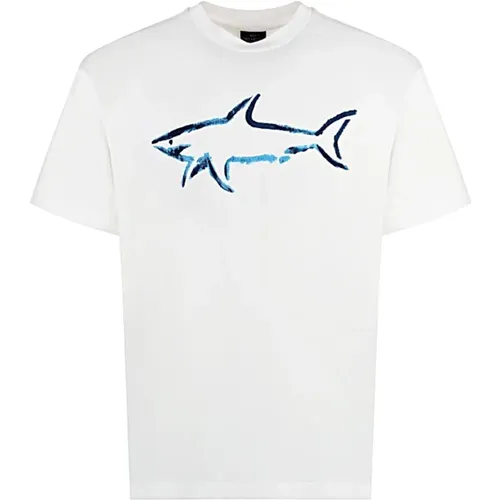 Lässiges Baumwoll-T-Shirt , Herren, Größe: XL - PAUL & SHARK - Modalova