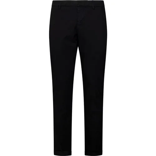 Slim Fit Trousers with Cuffed Hem , male, Sizes: W32, W30, W40, W35, W38, W31, W33, W34, W36 - Dondup - Modalova