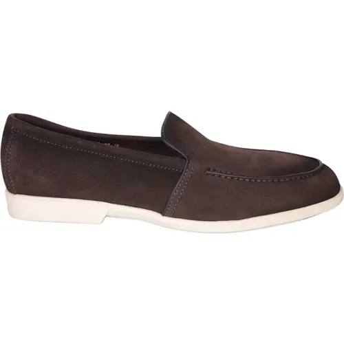 Braune Loafer Schuhe für Männer , Herren, Größe: 43 EU - Santoni - Modalova