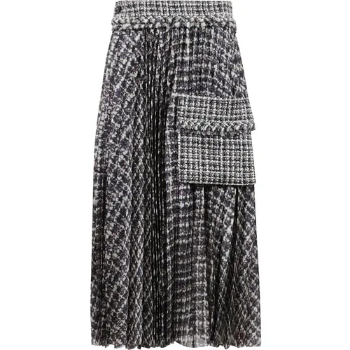 Tweed Skirt , female, Sizes: M - Sacai - Modalova