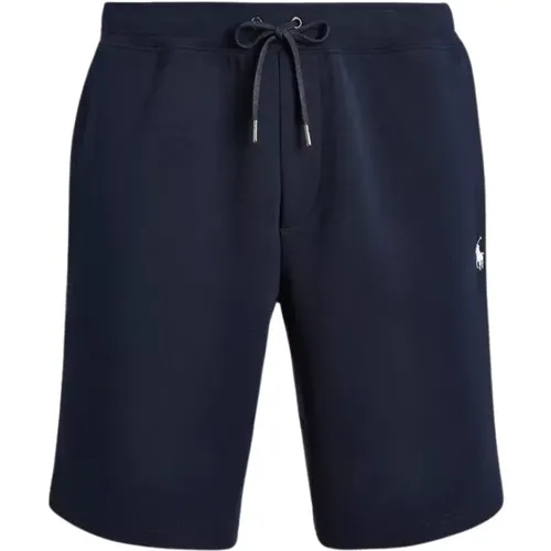 Marineblaue Polo Shorts mit Besticktem Logo , Herren, Größe: M - Ralph Lauren - Modalova