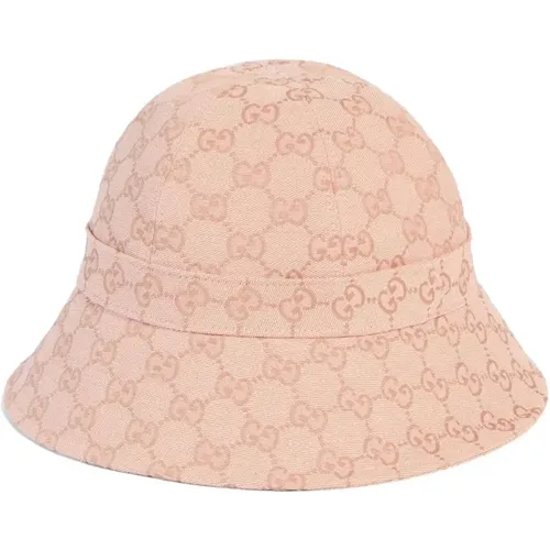 GG-Canvas Bucket Hat , female, Sizes: S, M - Gucci - Modalova