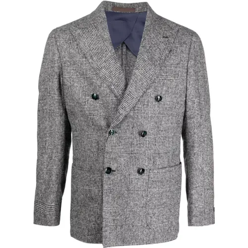 Grey Outerwear for Men Aw23 , male, Sizes: M - Barba - Modalova