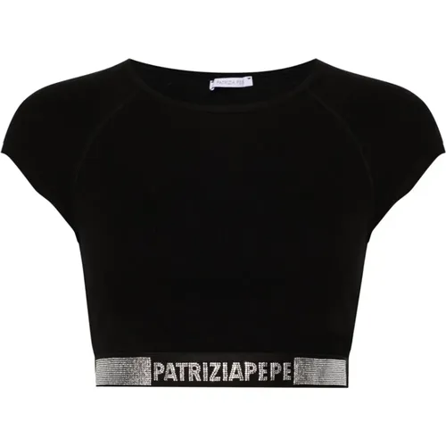 Schwarzes T-Shirt und Polo Set , Damen, Größe: M - PATRIZIA PEPE - Modalova